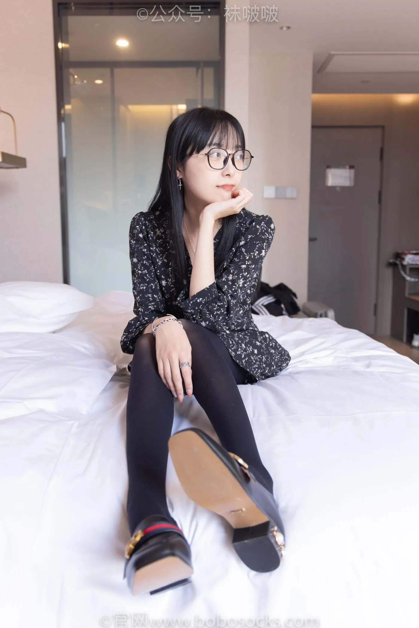 [BoBoSocks袜啵啵]NO.064 稚予-平底鞋、厚黑丝 [137P]插图7